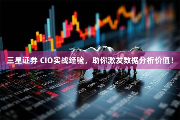 三星证券 CIO实战经验，助你激发数据分析价值！