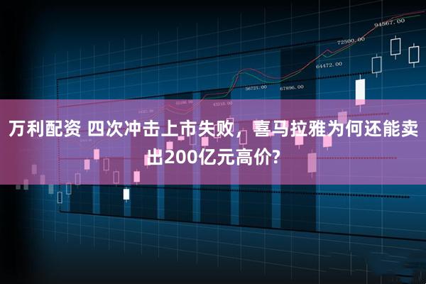 万利配资 四次冲击上市失败，喜马拉雅为何还能卖出200亿元高价?